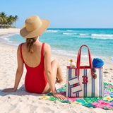 Túi Tote MLB Ethnic Stripe Boston Red Sox 3AORL0323-43NYL
