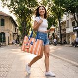 Túi MLB Ethnic Stripe Tote New York Yankees Orange