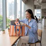 Túi MLB Ethnic Stripe Tote New York Yankees Orange