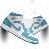 Giày Nike Air Jordan 1 Mid University Blue BQ6472-141