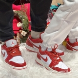 Giày Nike Air Jordan 1 Low White Dune Red FJ3459-160