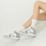 Giày Nike Air Jordan 1 Mid Grey Blue BQ6472-105