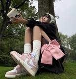 Giày Nike Air Jordan 1 Low Pink Oxford DC0774-162