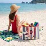 Túi Tote MLB Ethnic Stripe Boston Red Sox 3AORL0323-43NYL