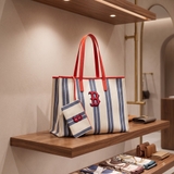 Túi Tote MLB Ethnic Stripe Boston Red Sox 3AORL0323-43NYL