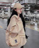 Túi MLB Monogram Jacquard Hobo Beige 3ABQS012N-50BGD