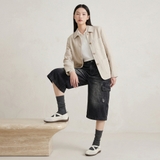 Giày Jeep Mary Jane Toe Ballet "Beige" P661W13310