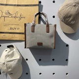 Túi MLB Canvas Small Tote Boston D.Brown 3AORS062N - 43BRD