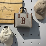 Túi MLB Canvas Small Tote Boston D.Brown 3AORS062N - 43BRD