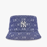 Nón MLB Denim Monogram Bucket New York 3AHTMD13N-50NYD