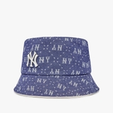 Nón MLB Denim Monogram Bucket New York 3AHTMD13N-50NYD