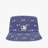 Nón MLB Denim Monogram Bucket New York 3AHTMD13N-50NYD