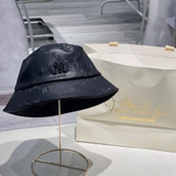 Nón MLB Monogram Leather Bucket New York Black 3AHTM034N-50BKS