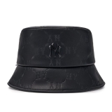 Nón MLB Monogram Leather Bucket New York Black 3AHTM034N-50BKS