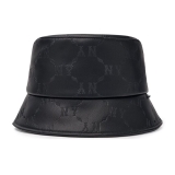 Nón MLB Monogram Leather Bucket New York Black 3AHTM034N-50BKS