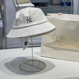 Nón MLB Monogram Leather Bucket White New York 3AHTM034N-50CRD