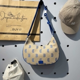 Túi MLB Monogram Hobo Boston Blue Cream 3ABQL023N-43SAL