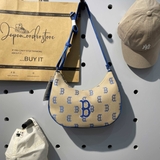 Túi MLB Monogram Hobo Boston Blue Cream 3ABQL023N-43SAL
