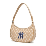 Túi MLB Monogram Jacquard Hobo Beige 3ABQS012N-50BGD