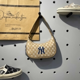 Túi MLB Monogram Jacquard Hobo Beige 3ABQS012N-50BGD
