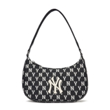 Túi MLB Monogram Jacquard Hobo đen 3ABQS012N 50BKS