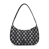 Túi MLB Monogram Jacquard Hobo đen 3ABQS012N 50BKS