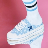 Giày MLB Playball Mule Blue Monogram New York Yankees 3AMUM212N-50BLL