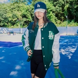 Nón MLB Varsity LA Wool Textured Green 3ACPV0236-07GND