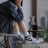 Giày Nike Air Jordan 1 Mid Ice Blue GS 555112-401