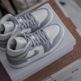 Giày Nike Air Jordan 1 Mid Grey Sail BQ6472-115