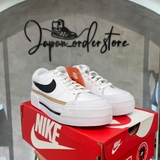 Giày Nike Court Legacy Lift Low White Black Brown DM7590-100