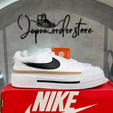 Giày Nike Court Legacy Lift Low White Black Brown DM7590-100