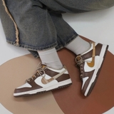 Giày Nike Dunk Low GS Plaid Brown Autumn FV3653-191