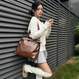 Túi Champion Kelly Tote Leather Brown U6AACPU81