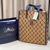 Túi MLB Mono Diamond Jacquard Tote Bag Boston Red Sox D.Beige 3AORM012N-43BGD