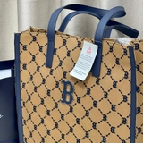Túi MLB Mono Diamond Jacquard Tote Bag Boston Red Sox D.Beige 3AORM012N-43BGD