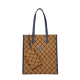 Túi MLB Mono Diamond Jacquard Tote Bag Boston Red Sox D.Beige 3AORM012N-43BGD