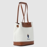 Túi xách WHOAU Steve Bucket Canvas Ivory/Navy WHBGE3814A