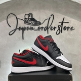 Giày Nike Air Jordan 1 Low GS Black Fire Red 553560-063