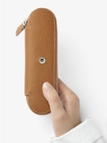 Bao Da 2 Bút Graf Von Faber-Castell Standard Zipper Case Epsom Cognac Brown