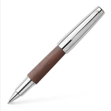 Bút Dạ Bi Faber-Castell E-Motion Pearwood Chrome Dark Brown