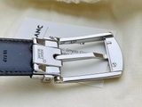 Dây Lưng Montblanc Rectangular Rounded Shiny & Matte Palladium Coated Pin Buckle Reversible Black/Brown Leather 30mm 126020