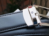 Dây Lưng Montblanc Rectangular Rounded Shiny & Matte Palladium Coated Pin Buckle Reversible Black/Brown Leather 30mm 126020