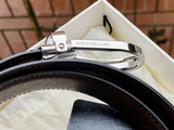 Dây Lưng Montblanc Horseshoe Buckle Shiny Pall-Coated Reversible Black/Brown Saffiano 113834