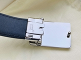 Dây Lưng Montblanc Rectangular Black Leather & Steel Buckle Black/Saffiano Print Leather Strap 114421