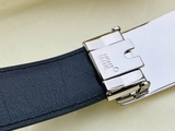 Dây Lưng Montblanc Rectangular Black Leather & Steel Buckle Black/Saffiano Print Leather Strap 114421
