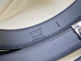 Dây Lưng Montblanc Rectangular Black Leather & Steel Buckle Black/Saffiano Print Leather Strap 114421