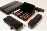 Bao Đựng 3 Bút Visconti 3-Pen Leather Pouch Black
