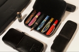 Bao Đựng 2 Bút Visconti 2-Pen Leather Pouch Black