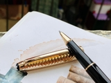Bút Dạ Bi Montblanc Meisterstuck Doue Geometric Dimension Champagne Gold Classique